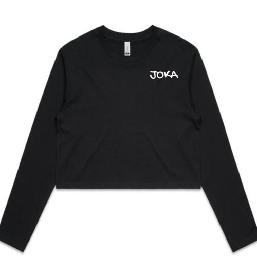 JOKA - White Logo Cropped Long Sleeve Thumbnail