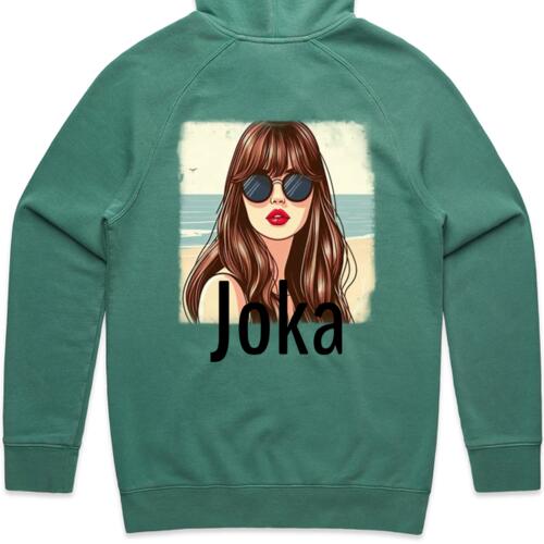 JOKA - White Logo Beach Brunette Hoodie    Thumbnail
