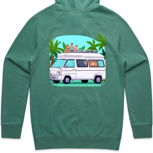 JOKA - White Logo Beach Van Hoodie  Thumbnail