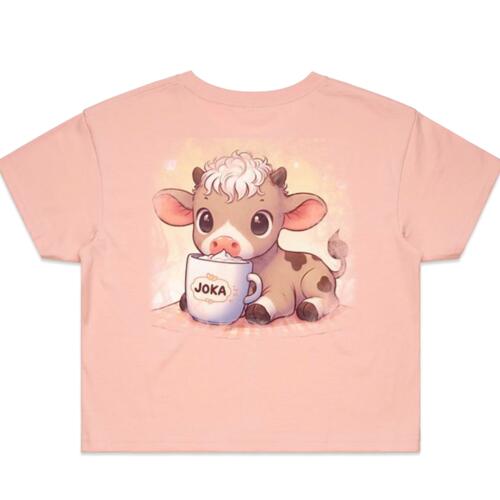 Joka - Black Logo Coco Cow Cropped Tee Thumbnail