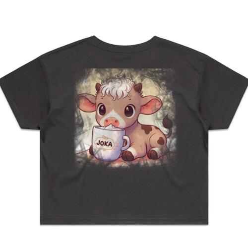 Joka - White Logo Coco Cow Cropped Tee Thumbnail