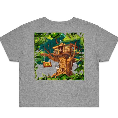 Joka - White Logo Treehouse Cropped Tee Thumbnail
