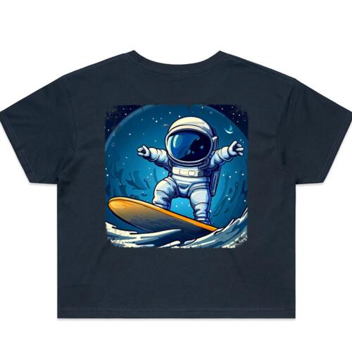 Joka - White Logo Astronaut Cropped Tee Thumbnail