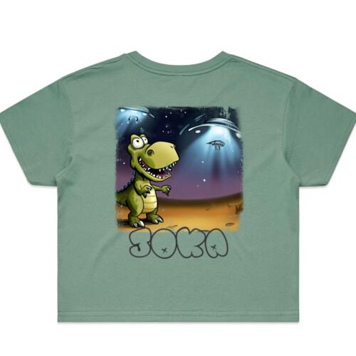 Joka - Black Logo Dino Cropped Tee  Thumbnail