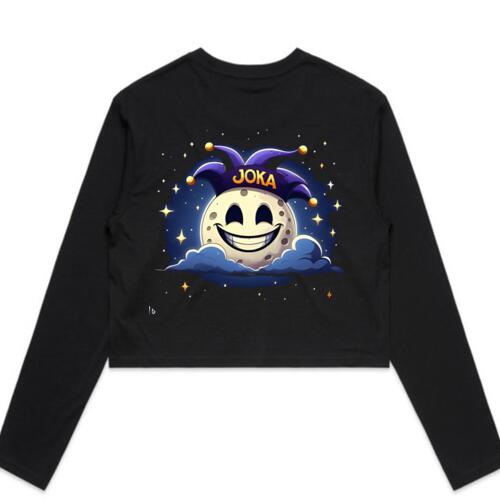 Joka - White Logo Moon Cropped Long Sleeve Thumbnail