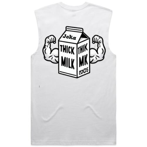 Joka - Black Logo White Thick Milk Tank Thumbnail