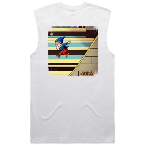 Joka - Black Logo White Jumping Gnome Tank Thumbnail