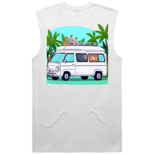 Joka - Black Logo White Beach Van Tank Thumbnail