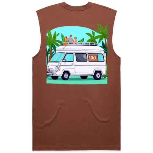 Joka - Black Logo Colours Beach Van Tank Thumbnail