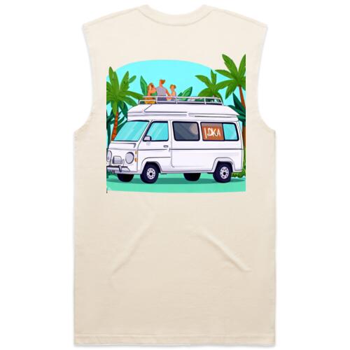 Joka - White Logo Colours Beach Van Tank Thumbnail