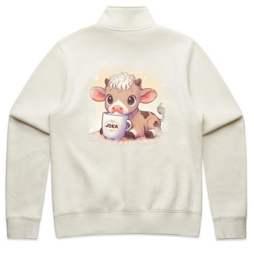 JOKA - White Logo Cow Zip Sweater (Ladies)  Thumbnail